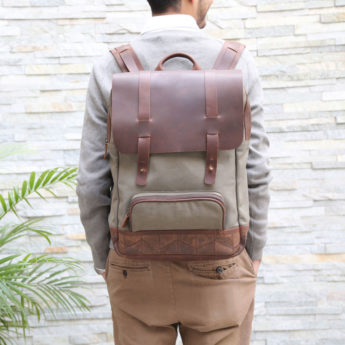 Rucksack aus recyceltem Leder